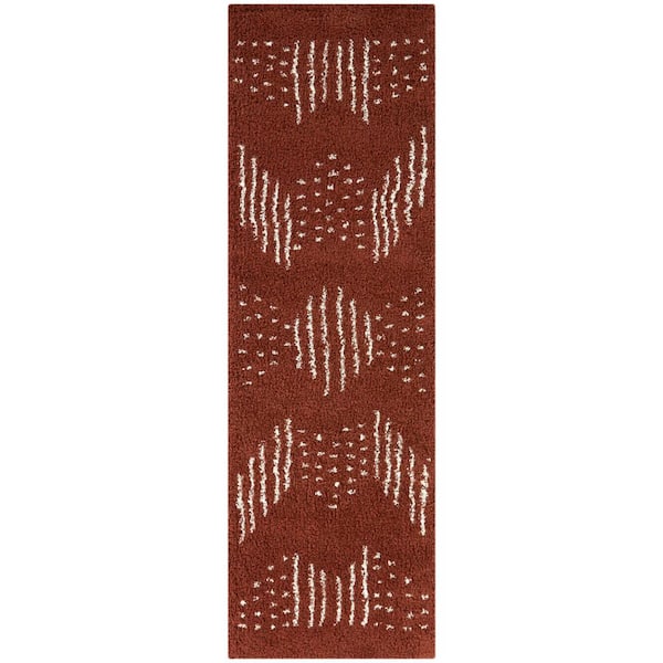 BALTA Kalpana Burnt Orange 2 ft. x 7 ft. Chevron Runner Rug