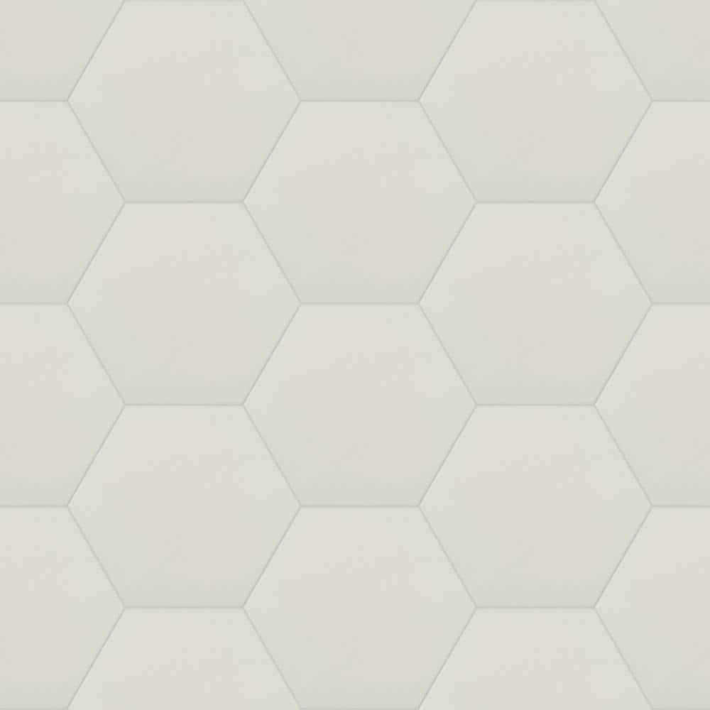 Take Home Tile Sample - Glassel Bianco Hexagon 4 in. x 4 in. Matte Porcelain Floor and Wall Tile price history on PriceWatchPro