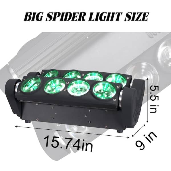 Lukyamzn 4 in 1 Portable Stage Light Spider Moving Head Light LED