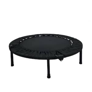 Upper Bounce Mini Exercise Trampoline for Adults and Kids Fitness Rebounder  Foldable 48 with Handrail