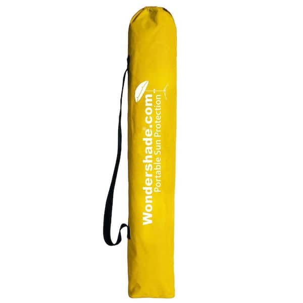 5 ft. Beach Umbrella Portable Sun Shade Umbrella for Instant Lightweight and Adjustable Sun Protection in Yellow