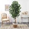 Nearly Natural 6 ft. Artificial Multi-Trunk Silk Ficus Tree 5216 - The Home  Depot