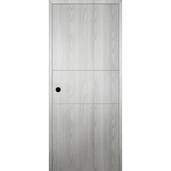 Belldinni Optima 2H DIY-Friendly 28 in. x 84 in. Right-Hand Solid Core Ribeira Ash Composite Single Prehung Interior Door