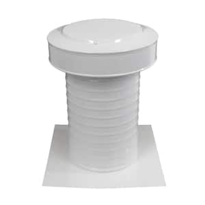 8 in. Dia Aluminum Keepa Static Vent for Flat Roofs in White