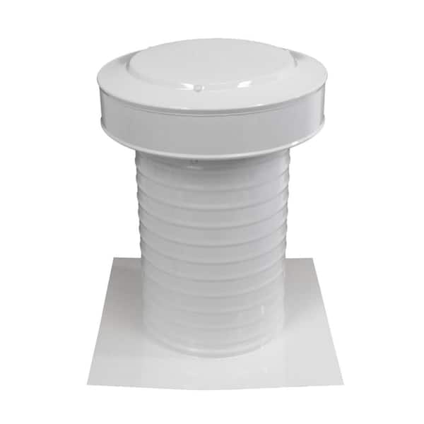 Active Ventilation 8 in. Dia Aluminum Keepa Static Vent for Flat Roofs in White