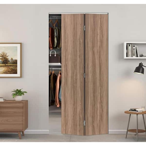 CALHOME 34 in. x 82 in. x 3/4 in. Thickness Hollow Core Walnut