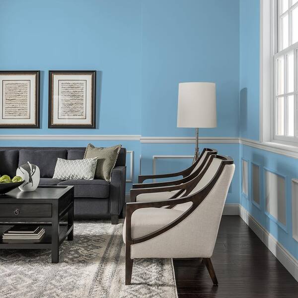 Glidden Essentials 5 gal. #HDGB46 Mayflower Blue Eggshell Interior
