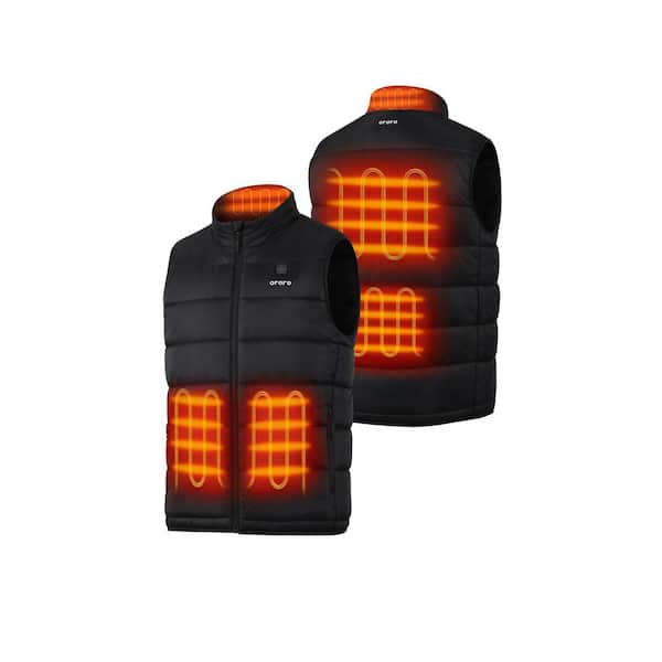 Men's X-Large Black 7.38-Volt Lithium-Ion Classic Evo 5-Zone Heated Vest with (1) 4.8 Ah Battery