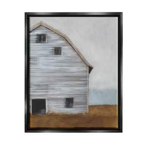 Worn Old Barn Farm Painted by Ethan Harper Floater Frame Architecture Wall Art Print 31 in. x 25 in.