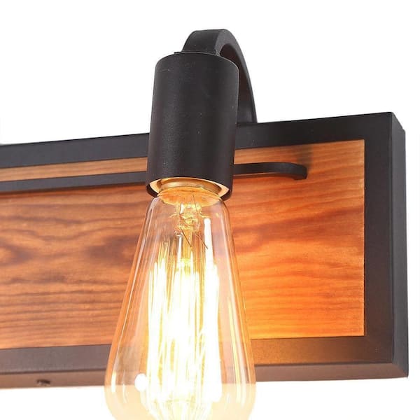 Wayner 3-Light Black Rustic Bathroom Vanity Light Water Pipe Wall Sconce Wayner 3-Light Black Rustic Bathroom Vanity Light Water Pipe Wall Sconce