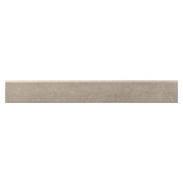 Urbane Cream Beige 3.14 in. x 23.62 in. Matte Porcelain Bullnose Wall Tile (0.51 sq. ft./Each)