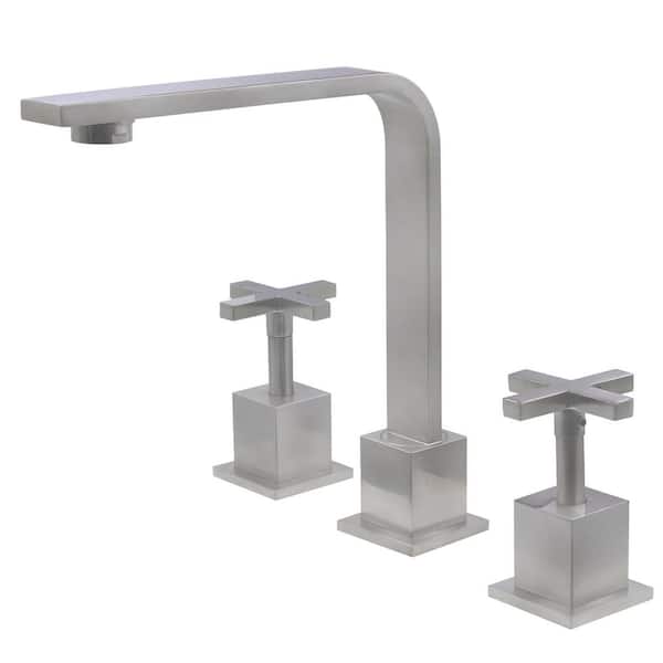 Novatto MULD 8 in. Widespread 2-Handle Lavatory Bathroom Faucet in Brushed Nickel
