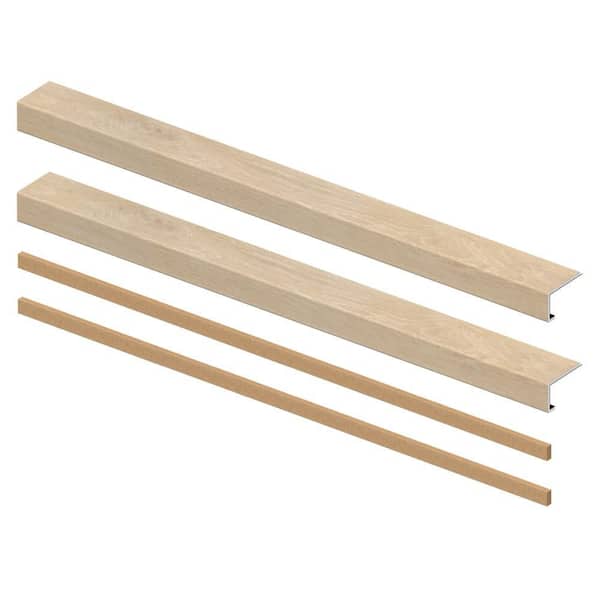 Dusk Cherry 6.5 mm x 46 in. x 4 in. Exact Match Large Square Nose Open Stair Return/Landing Kit (2-Pack)