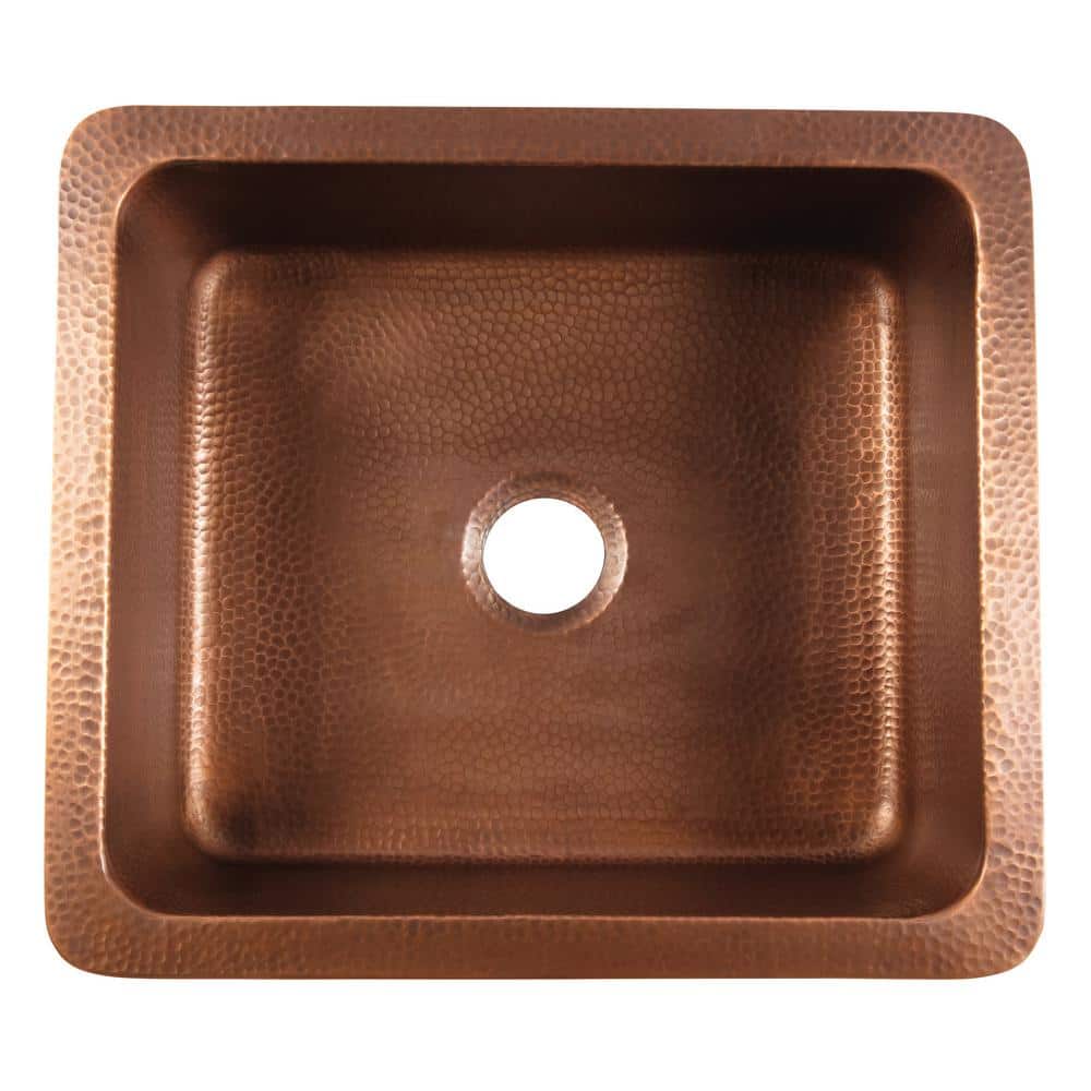 Lange Copper 25" Single Bowl Farmhouse Apron Front Sink