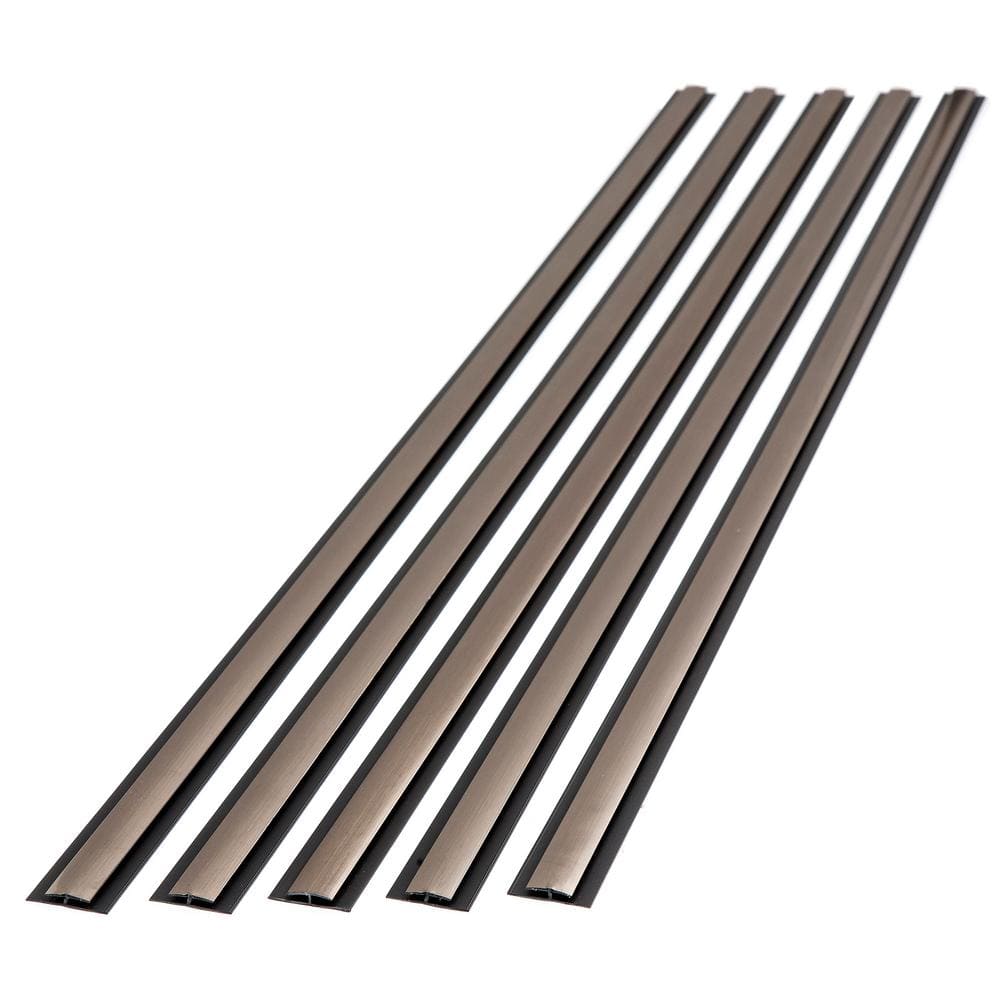 Brushed Nickel 47 in. Decorative PVC Divider Trim (5 Pack)