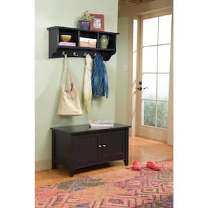Shaker Cottage Charcoal Gray Hall Tree with Storage