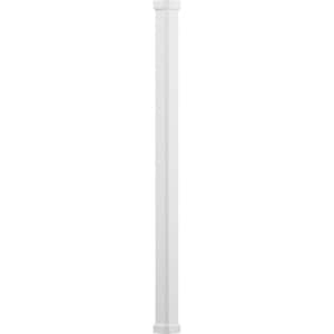 8' x 5-1/2" Endura-Aluminum Craftsman Style Column, Square Shaft (Load-Bearing 20,000 LBS), Non-Tapered, Primed