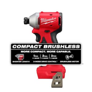 M18 18-Volt Lithium-Ion Compact Brushless Cordless 1/4 in. Impact Driver with M18 5.0Ah Battery and Charger