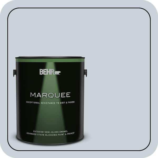 BEHR MARQUEE 1 gal. #N480-1 Light Drizzle Semi-Gloss Enamel Exterior Paint & Primer