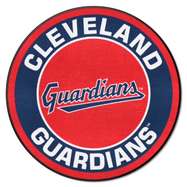 FANMATS Cleveland Guardians Red 2 ft. x 2 ft. Round Area Rug