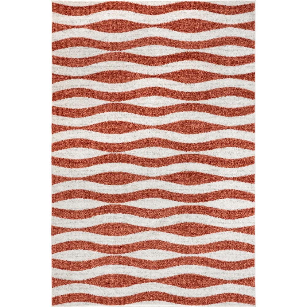 nuLOOM Tristan Contemporary Waves Pink 5 ft. x 8 ft. Area Rug BDSM02C508 The Home Depot