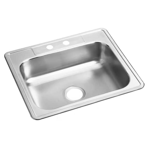 Dayton 25 in. Drop-in Single Bowl 22 Gauge Stainless Steel Kitchen Sink