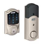 Camelot Satin Nickel Connect Smart Door Lock with Alarm