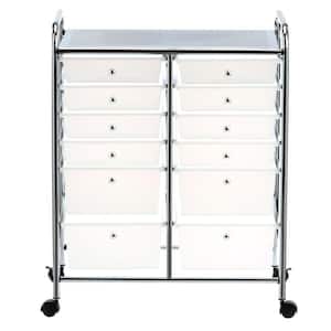 Seville Classics 15-Drawer Organizer Cart in Black WEB208 - The Home Depot
