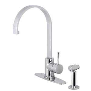 Concord Single-Handle Kitchen Faucet with Side Sprayer in Polished Chrome