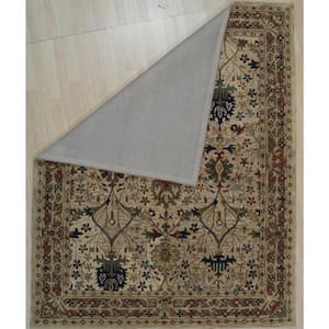 Beige 4 ft. x 6 ft. Hand-Tufted Wool Ivory Traditional Oriental Morris Area Rug