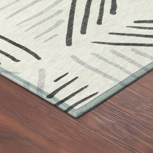 Chantille Machine Washable Indoor/Outdoor Abstract ACN2413 Ivory 2 ft. x 7 ft. Runner Rug