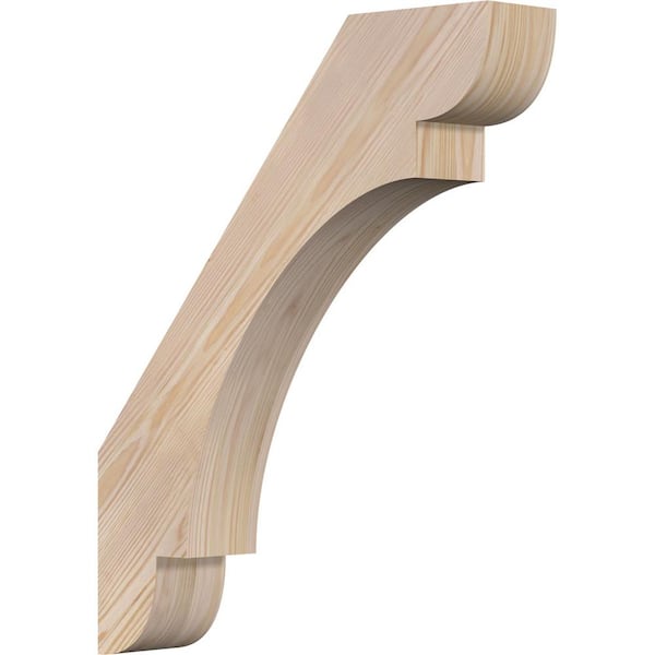Ekena Millwork 3 1/2"W x 18"D x 22"H Olympic Smooth Knee Brace, Douglas Fir
