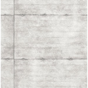 Reuther Grey Smooth Concrete Paper Strippable Roll Wallpaper (Covers 56.4 sq. ft.)