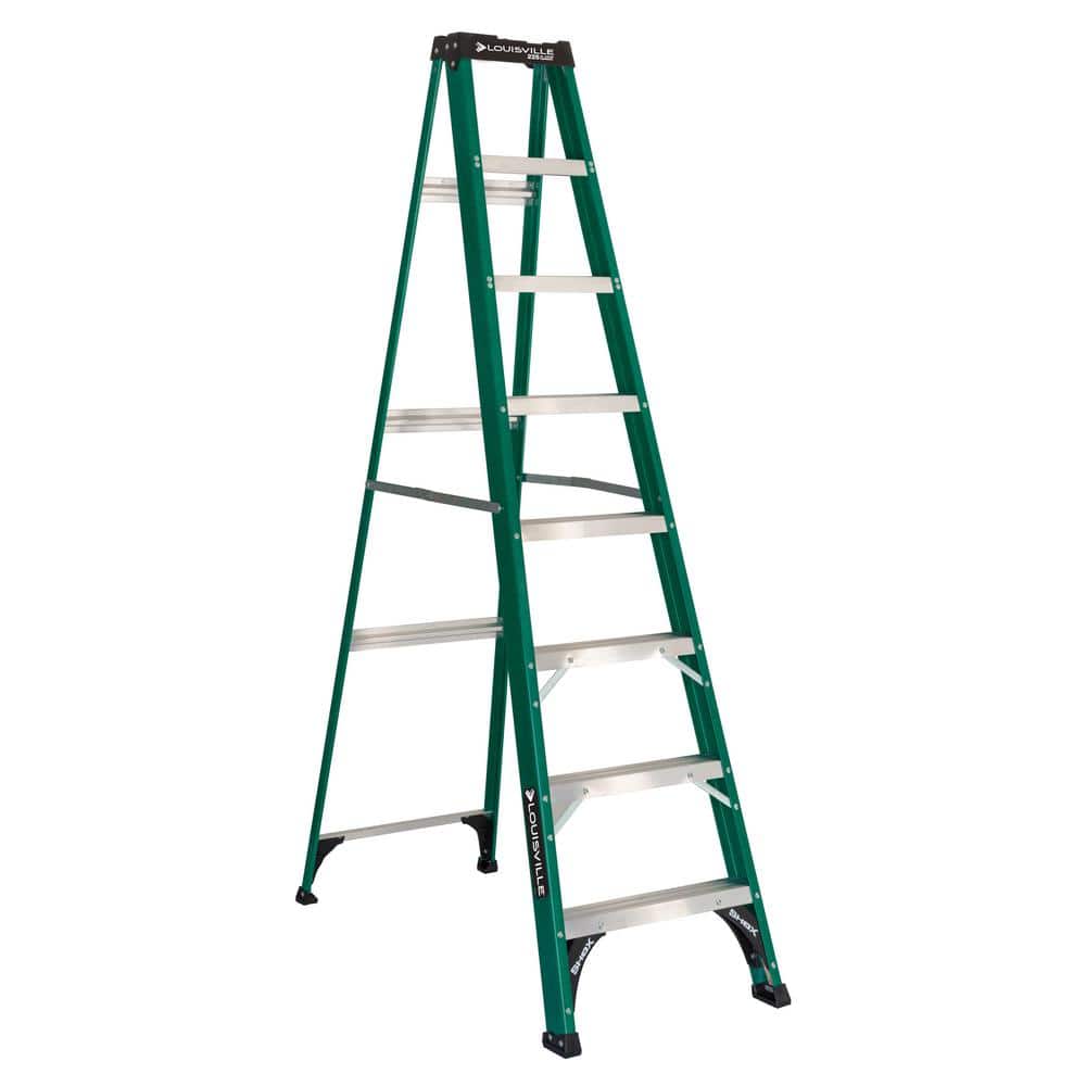Louisville Ladder 8' Fiberglass Step Ladder, 250-lb Capacity, W-3118-08