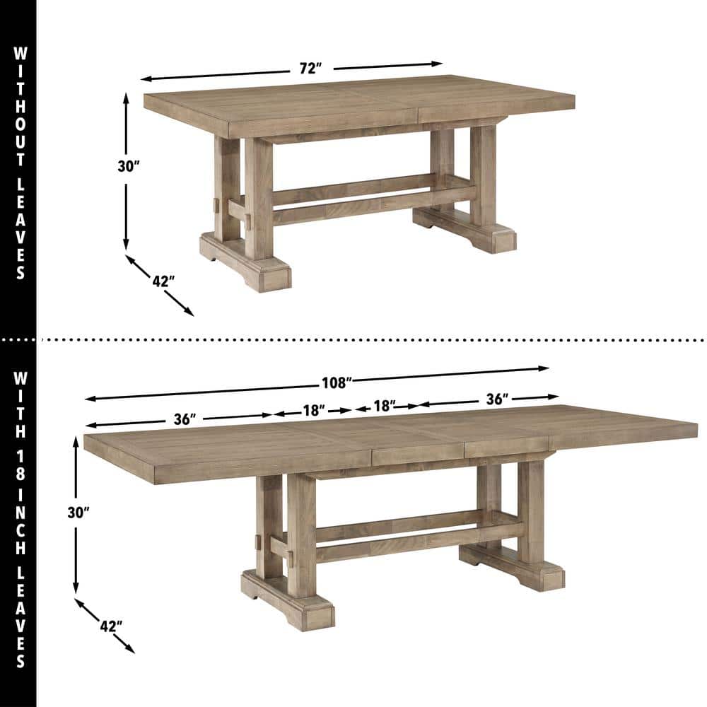 Napa Sand Extendable Mango Wood Dining Table