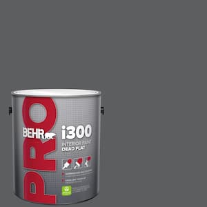1 gal. #N500-6 Graphic Charcoal Dead Flat Interior Paint