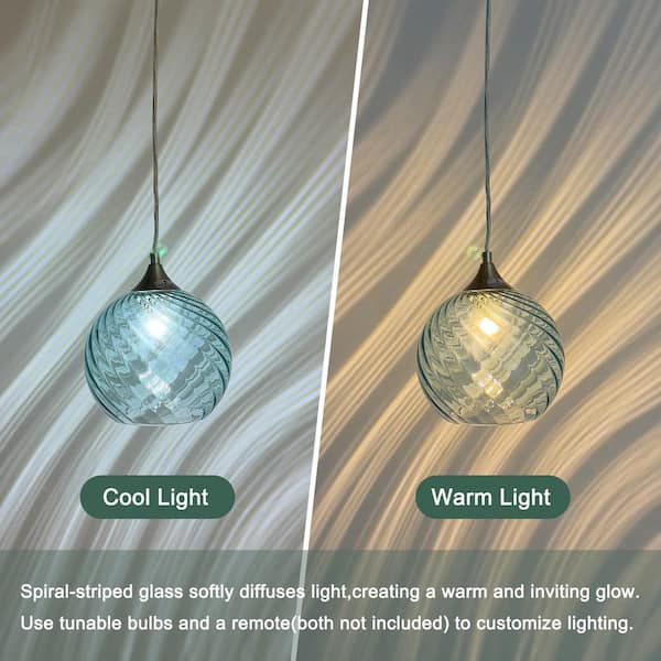 Henveton Jasslynn 40W 1 Light Brushed Nickel Pendant with Globe