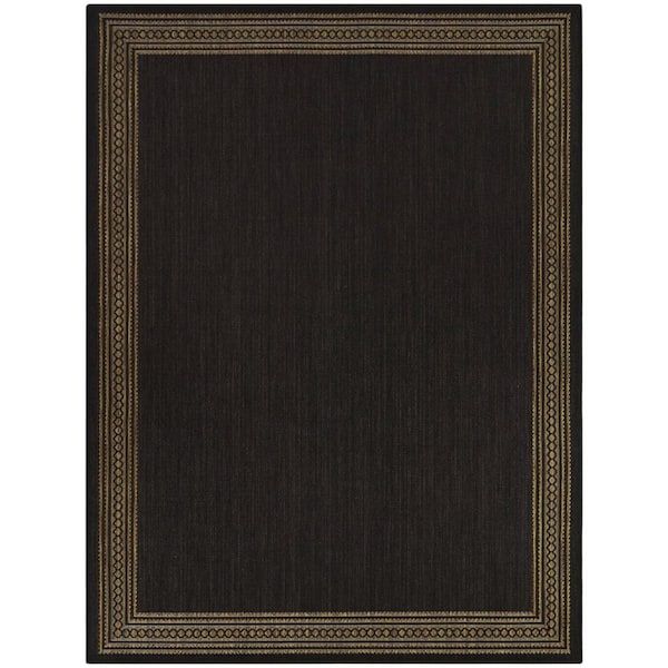 Brown/Black 2 x Doormat 2 ft. x 3 ft. Area Rug