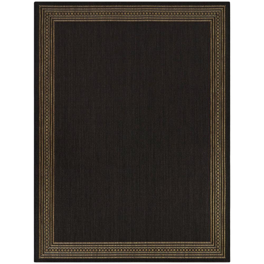 Brown/Black 6 x 9 Border Indoor/Outdoor Area Rug price history on PriceWatchPro