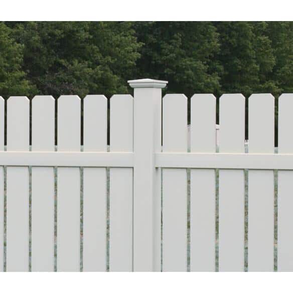 Barrette Outdoor Living 5 in. x 5 in. White Vinyl Contemporary Post Top