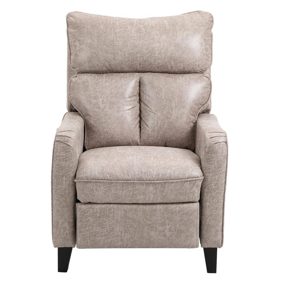 sumyeg Contemporary Gray Manual Glider Club Microfiber Recliner With 1 Position -  NTSQ-2020-SP-2
