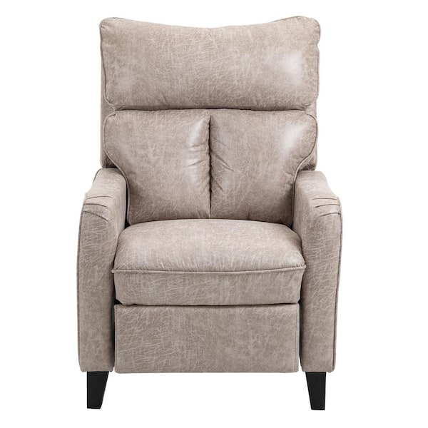 sumyeg Contemporary Gray Manual Glider Club Microfiber Recliner With 1 Position