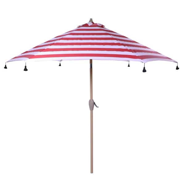 Hampton Bay 9 Ft Aluminum D Patio, Multi Color Stripe Patio Umbrella