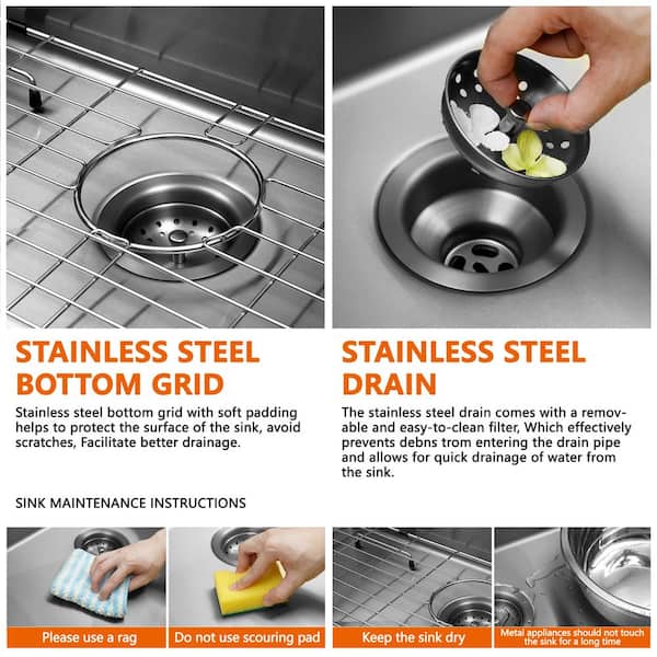17.8 in. x 16.5 in. Kitchen Sink Bottom Grid in Stainless Steel 17.8 in. x 16.5 in. Kitchen Sink Bottom Grid in Stainless Steel