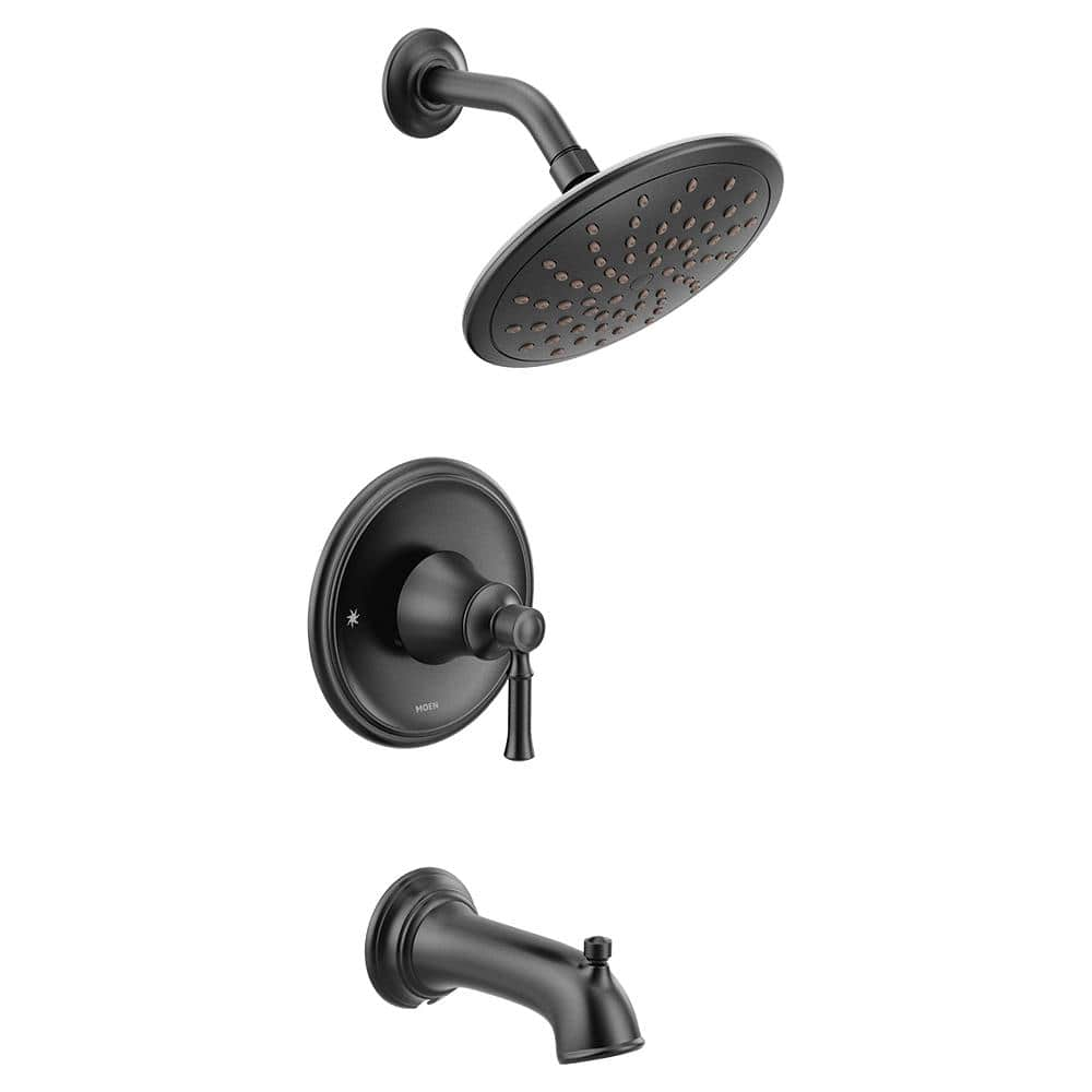 MOEN Dartmoor Posi-Temp Rain Shower 1-Handle Tub and Shower Faucet Trim ...