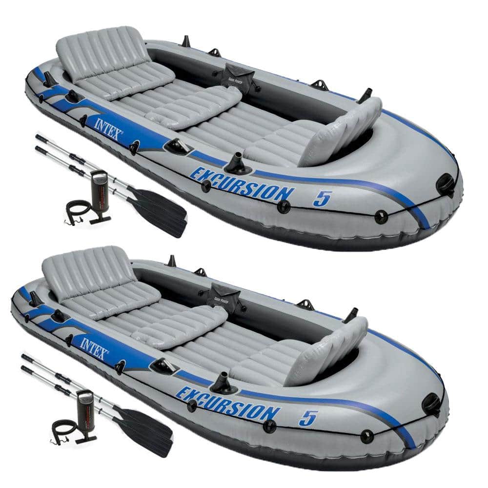 Excursion 5 Boat Set with Aluminium Oars and Pump #68325 