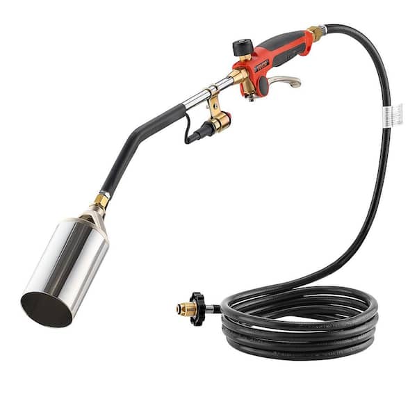 Propane Torch Weed Burner 1800000 BTU 10ft. Hose Adjustable Flame Turbo Push-Button Ignition Heavy-Duty Flamethrower Kit