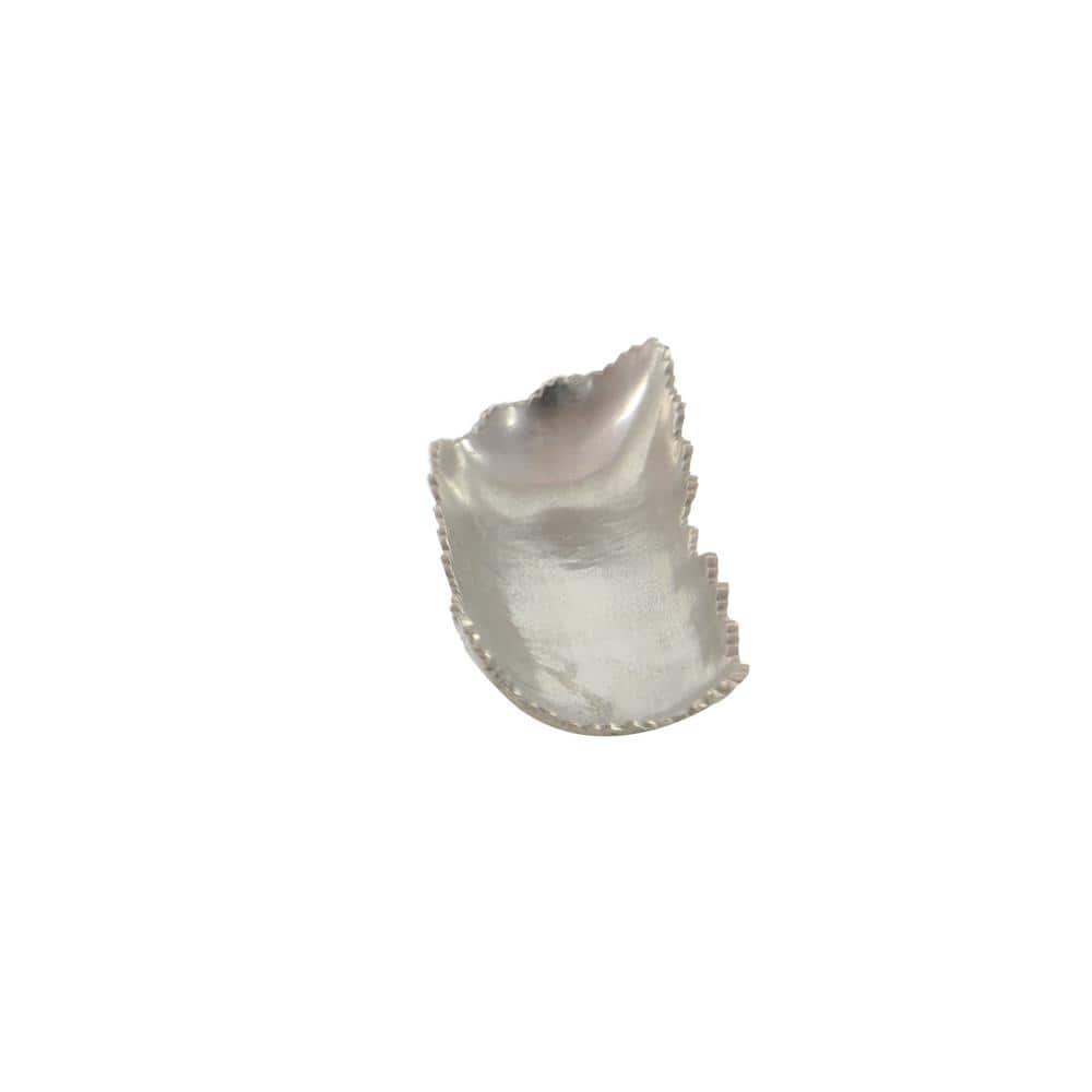 Small Silver Aluminum Zigzag Rim Decorative Tray