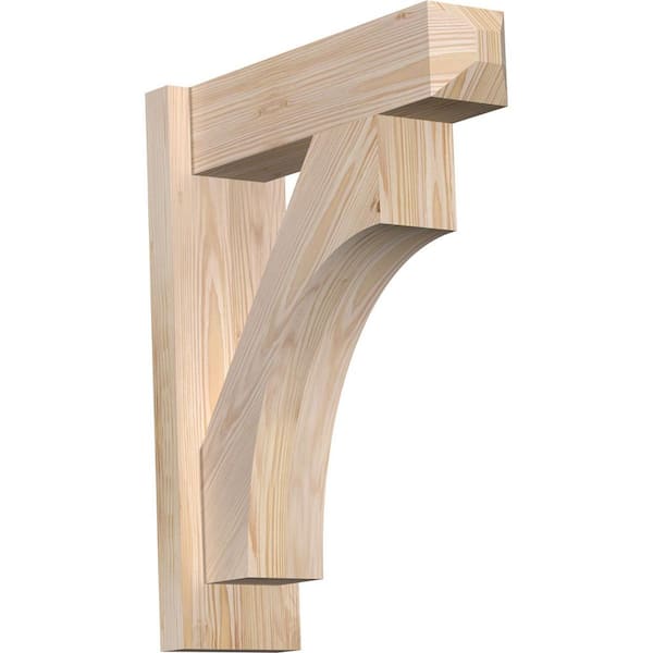 Ekena Millwork 6 in. x 22 in. x 18 in. Douglas Fir Westlake Craftsman Smooth Outlooker