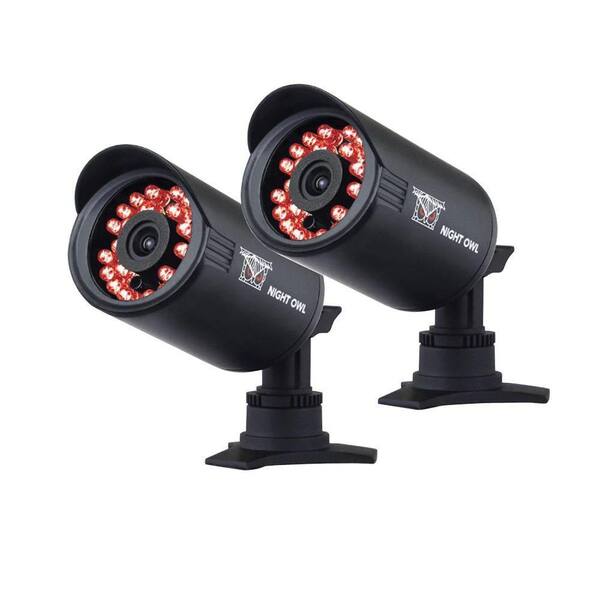 Night Owl Wired 650TVL Indoor/Outdoor Security Bullet Cameras with 50 ft. Night Vision (2-Pack)